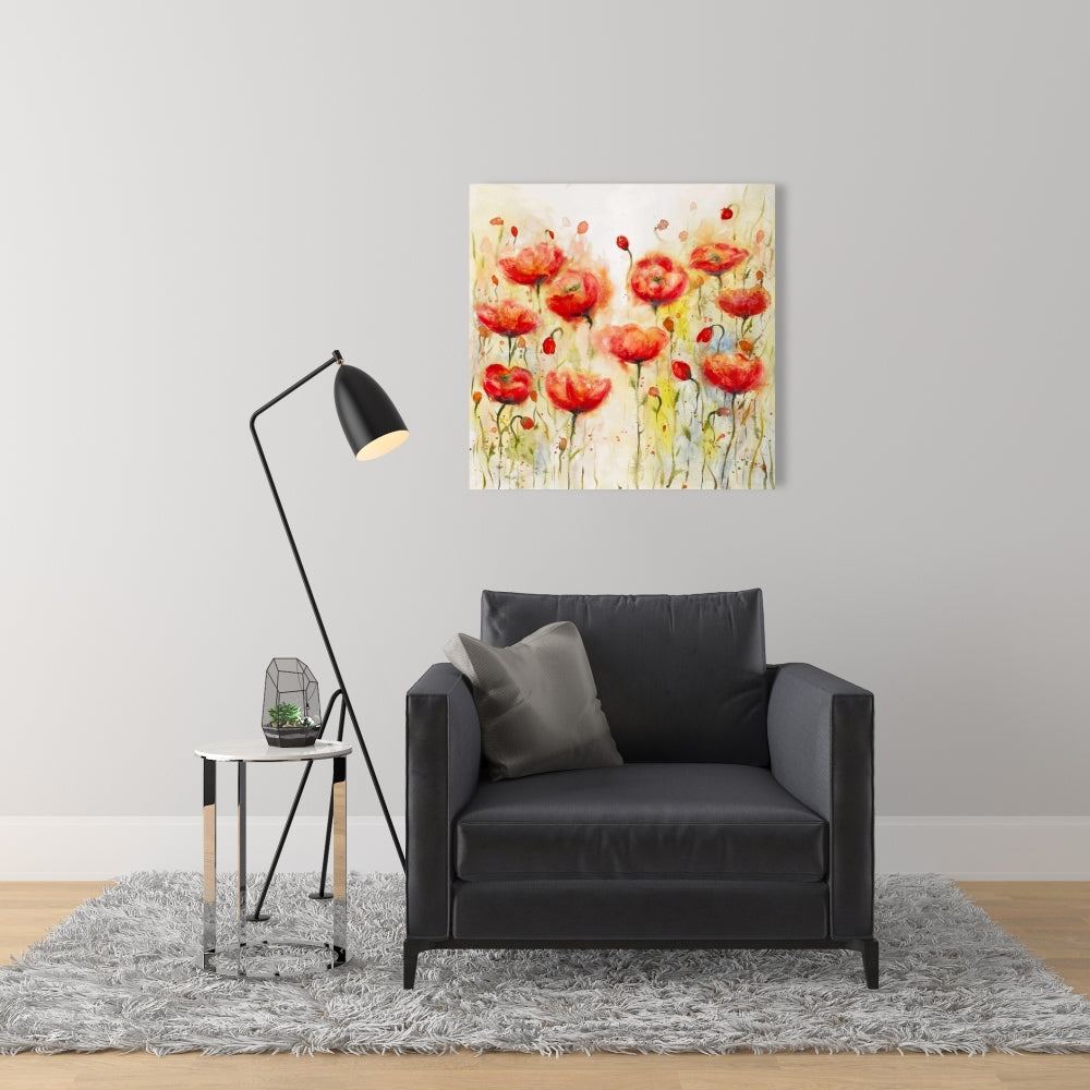 Red Flowers Garden Canvas | Floral & Botanical Home Decor