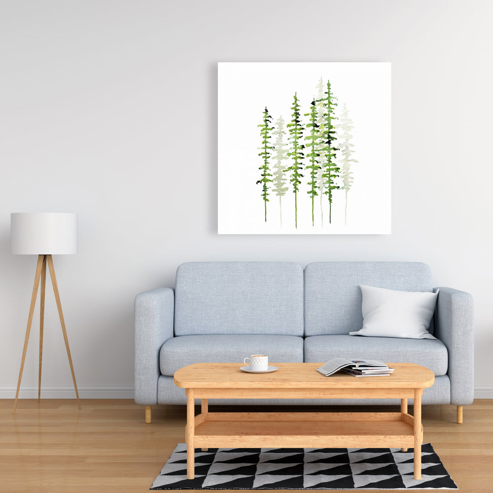 Slim Trees Minimalist Canvas | Bedroom Wall Art Decor