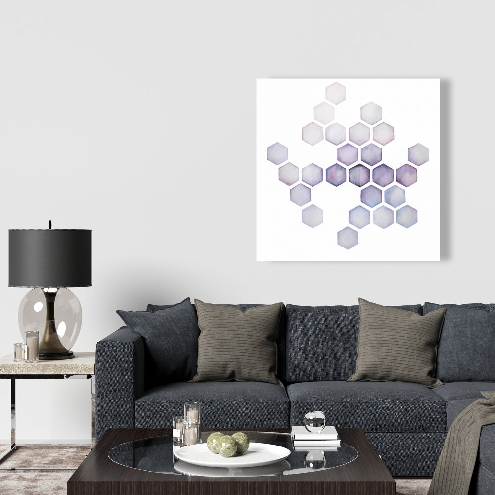 Alveoli Lilac Abstract Minimalist Bedroom Canvas - Home Decor