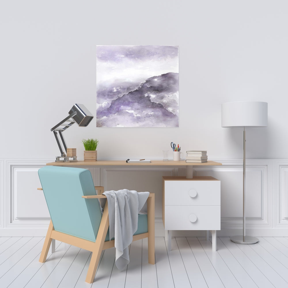 Nebula Canvas Art - Purple Bedroom Shapes | Home Decor