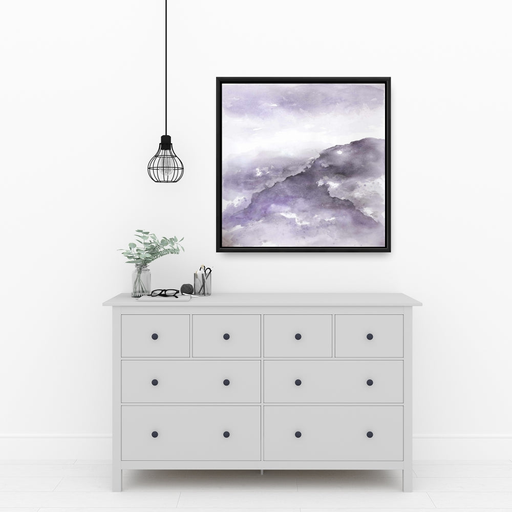 Toile encadrée contemporaine violette « Nebula » | Décoration d'intérieur