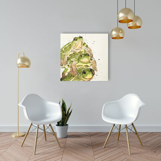 Toile « Trois tortues aquatiques » | Décoration d'intérieur avec animaux aquatiques