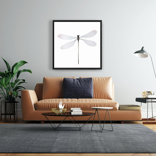 Minimalist Dragonfly Canvas | Animal Bedroom Framed Decor