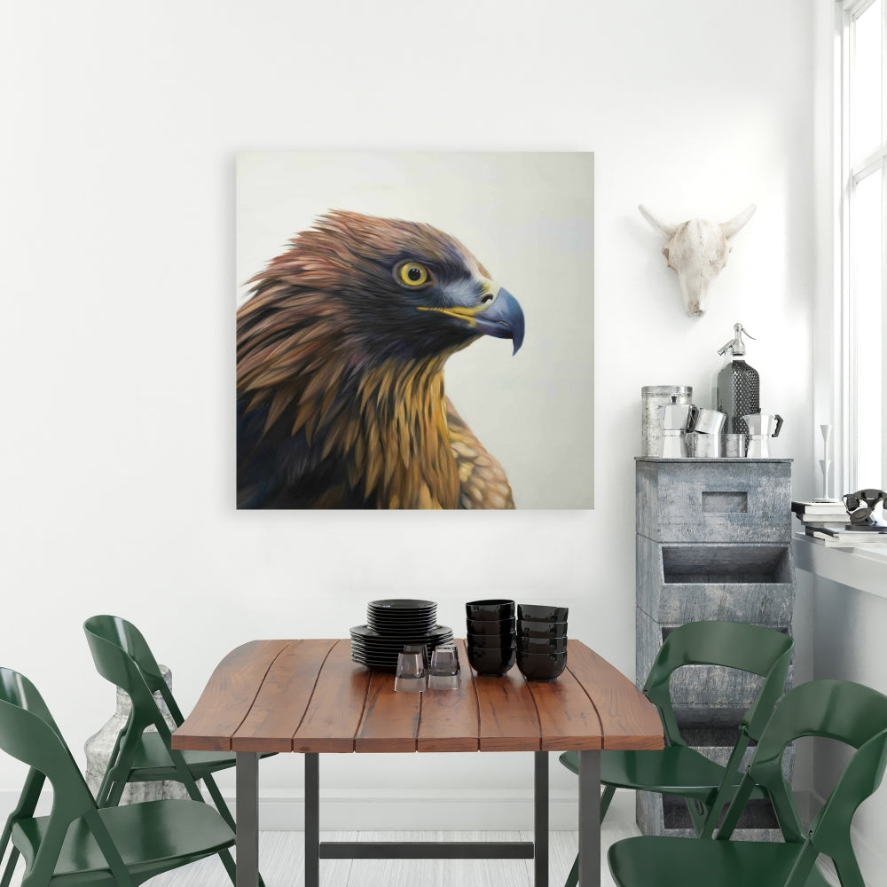 Brown-headed Eagle Canvas | Home Decor | Brown Animals Bird
