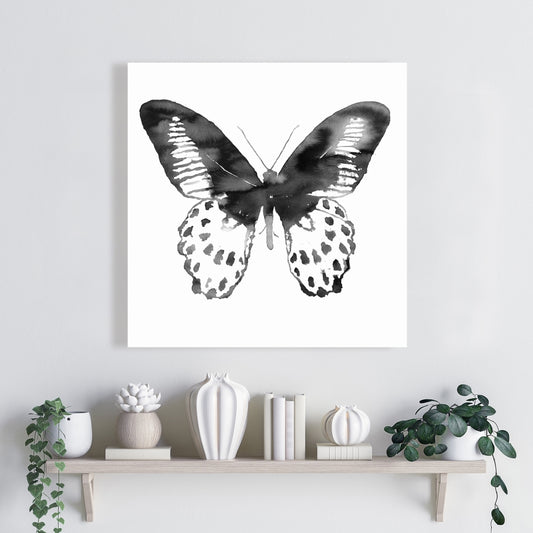 Toile minimaliste Papillon noir | Décoration murale