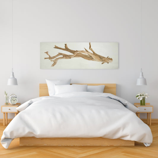 Bedroom Brown Coastal Canvas - Floated Wood Home Decor