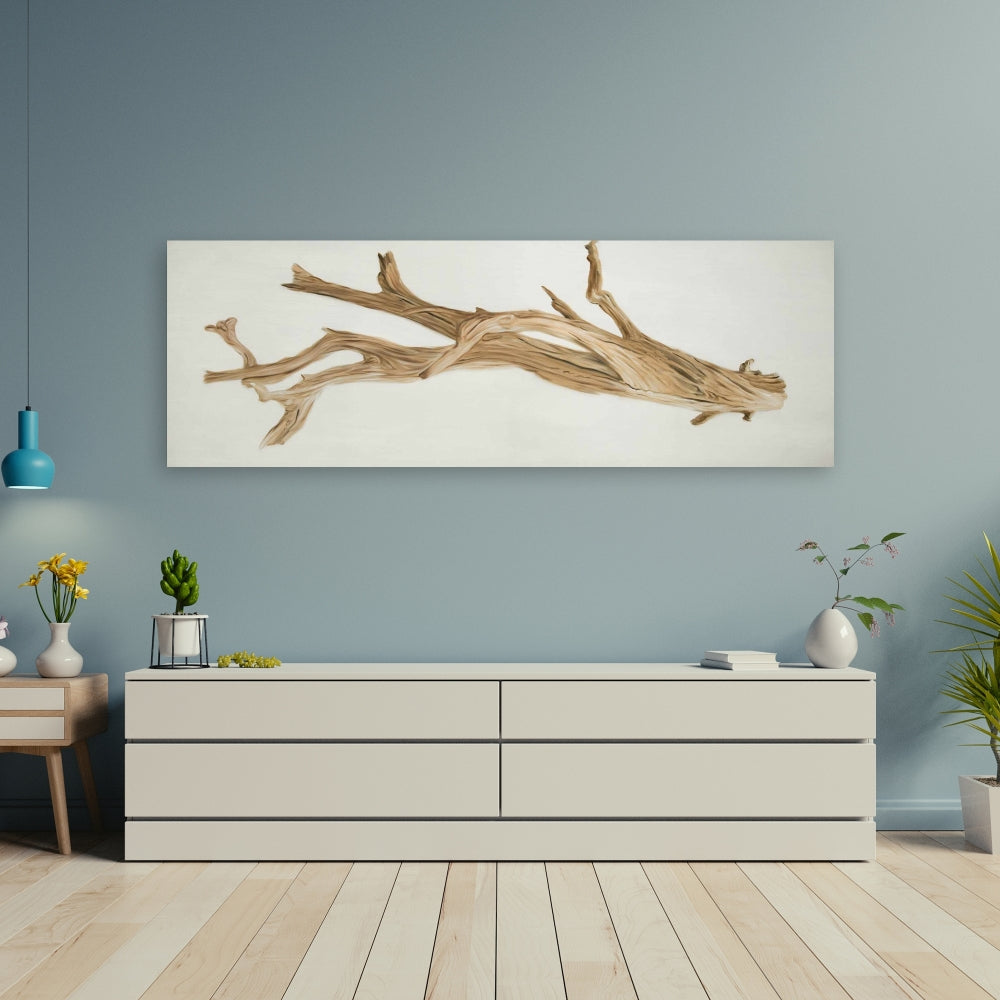 Bedroom Brown Coastal Canvas - Floated Wood Home Decor