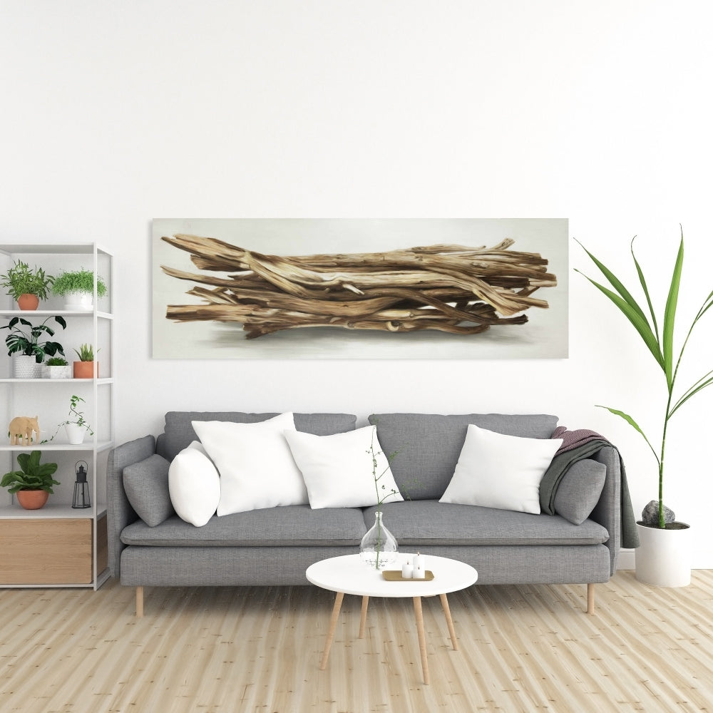 Toile Arbres rustiques | Décoration d'intérieur en bois flotté, paysage marin