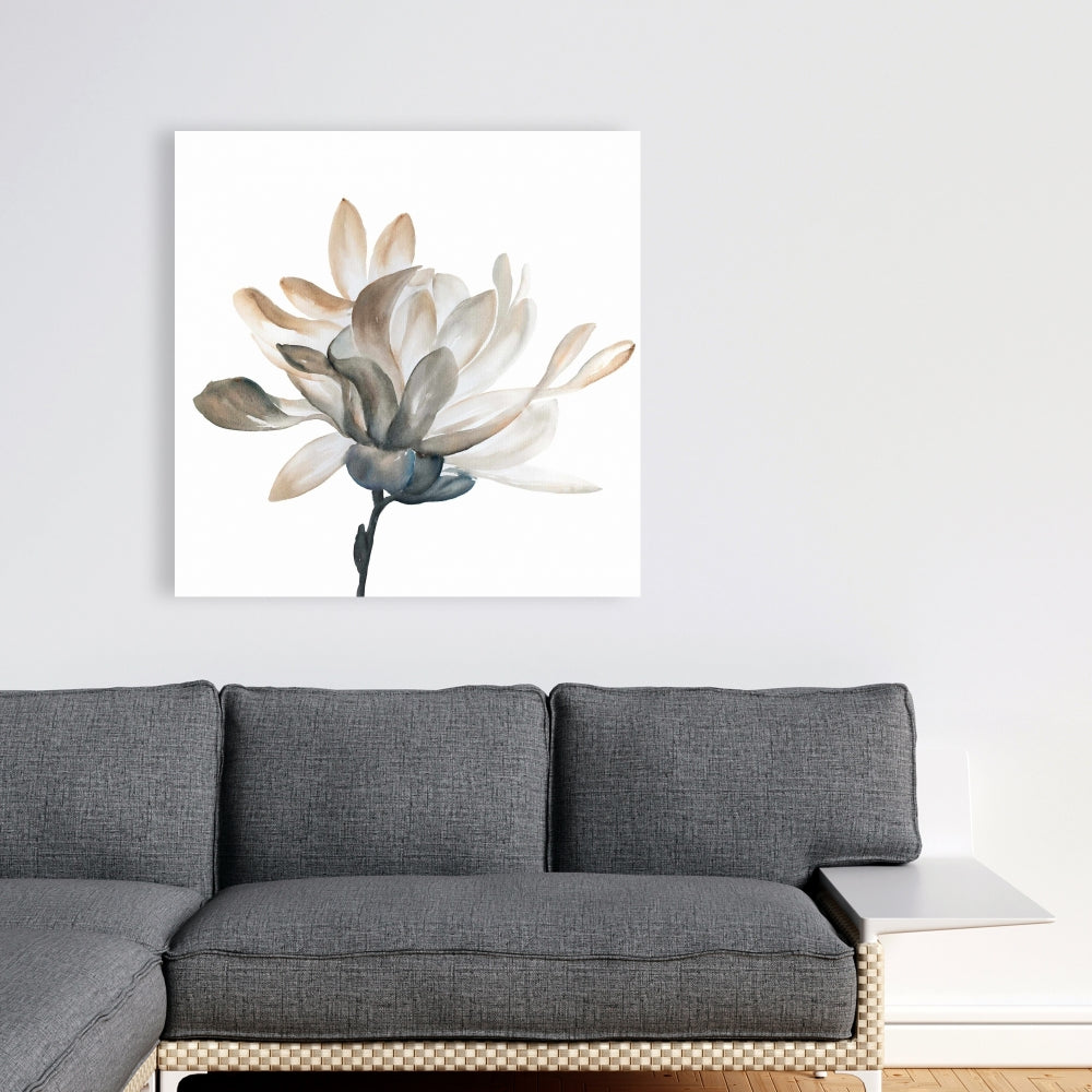 Softness Floral & Botanical Minimalist White Canvas Decor