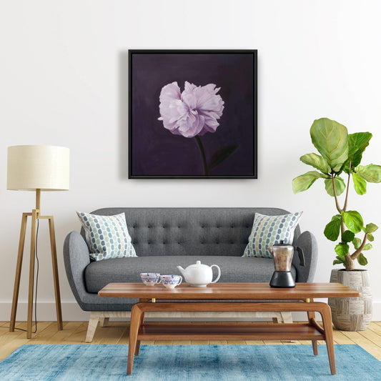 Beautiful Purple Flower Canvas - Romantic Floral Bedroom Decor