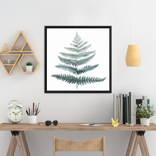 Toile encadrée « Fern Botanical » | Décoration de chambre scandinave