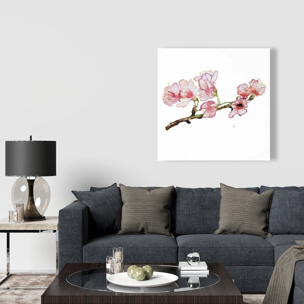 Cherry Blossom Canvas - Pink Floral Asian Tree Wall Art Decor