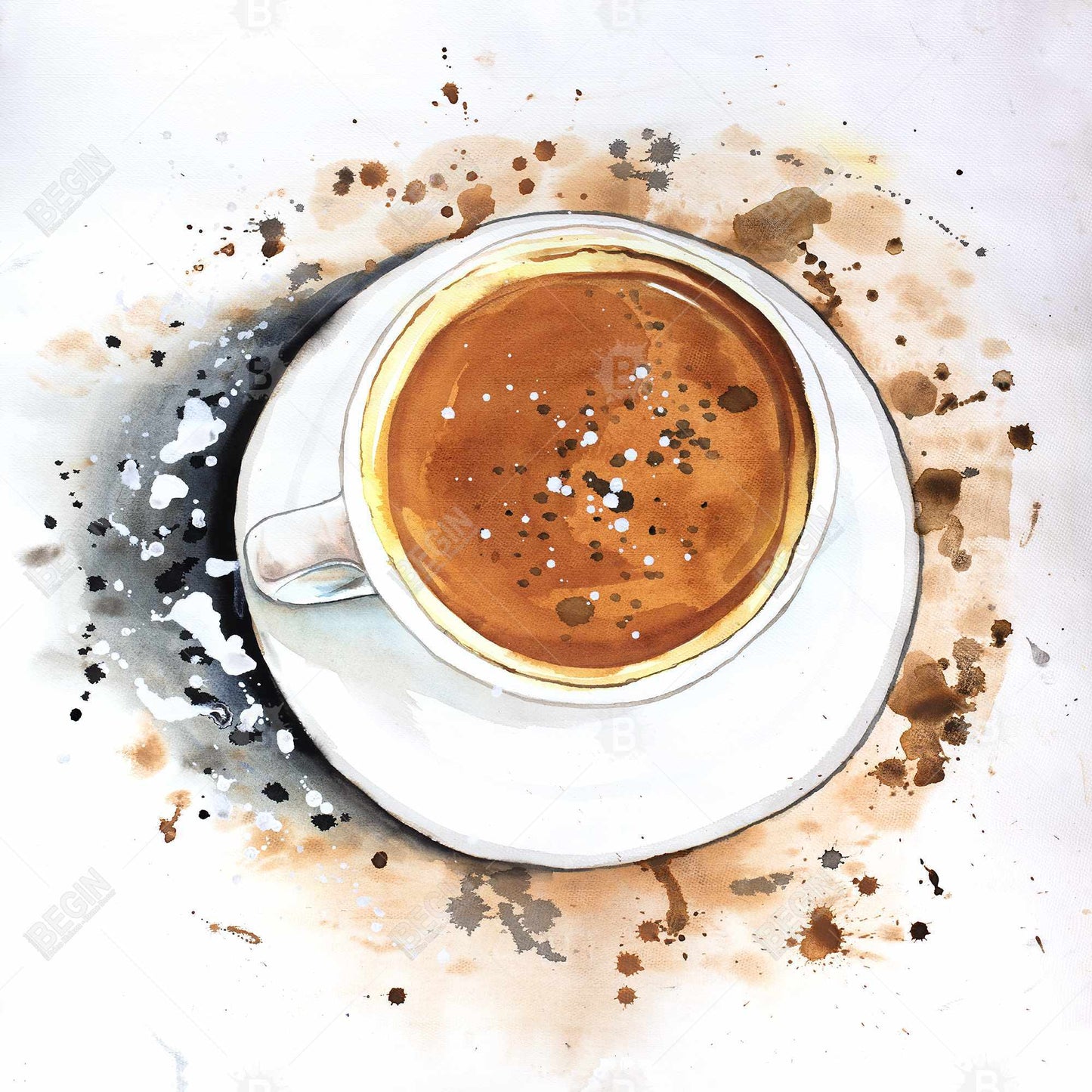 Cappuccino Refreshing Brown Kitchen Canvas - Home Decor Art
