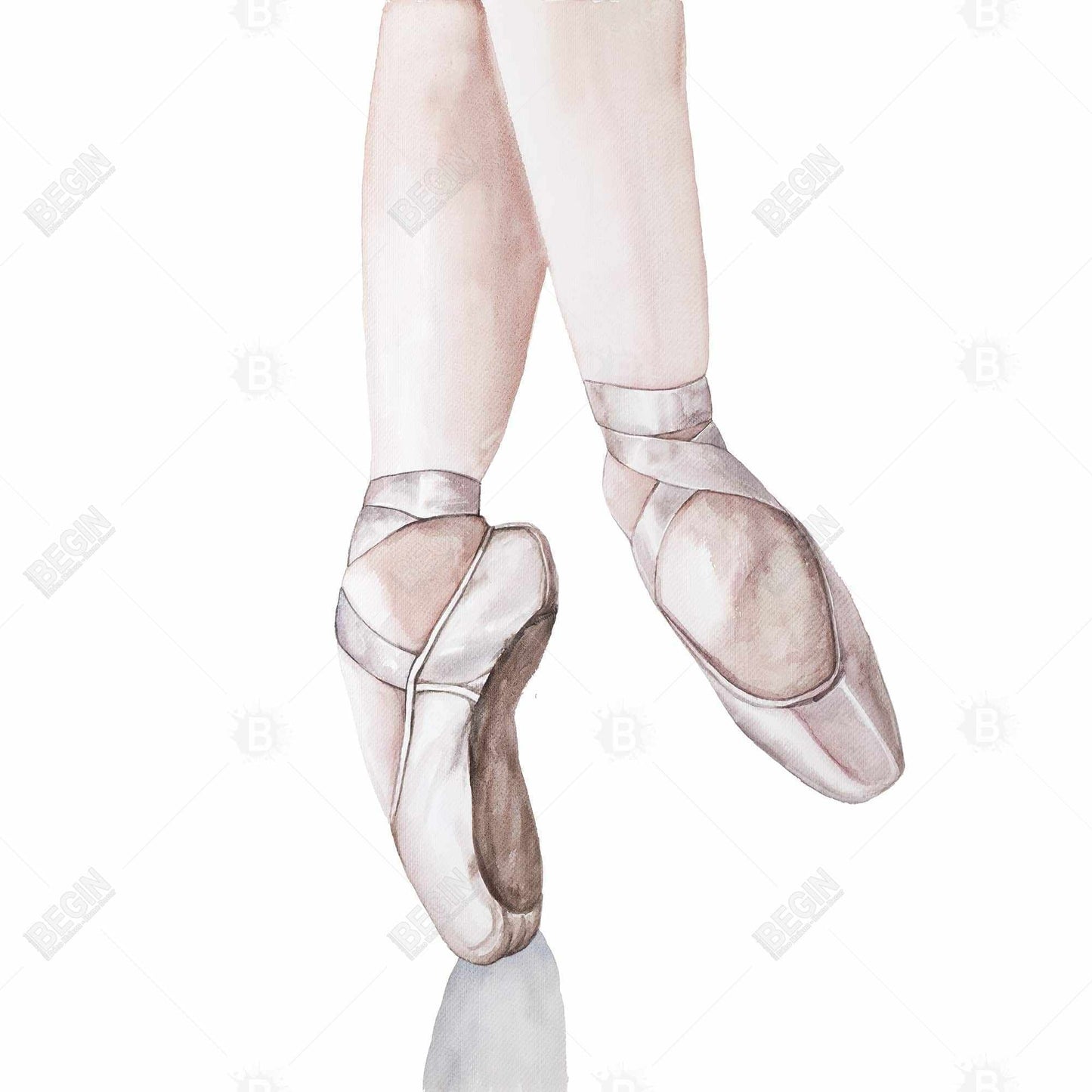 Gray Ballerina Feet Canvas | Sports & Games Hobbies Decor