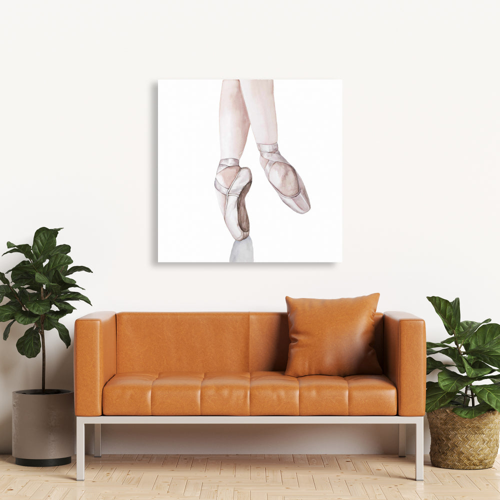 Gray Ballerina Feet Canvas | Sports & Games Hobbies Decor