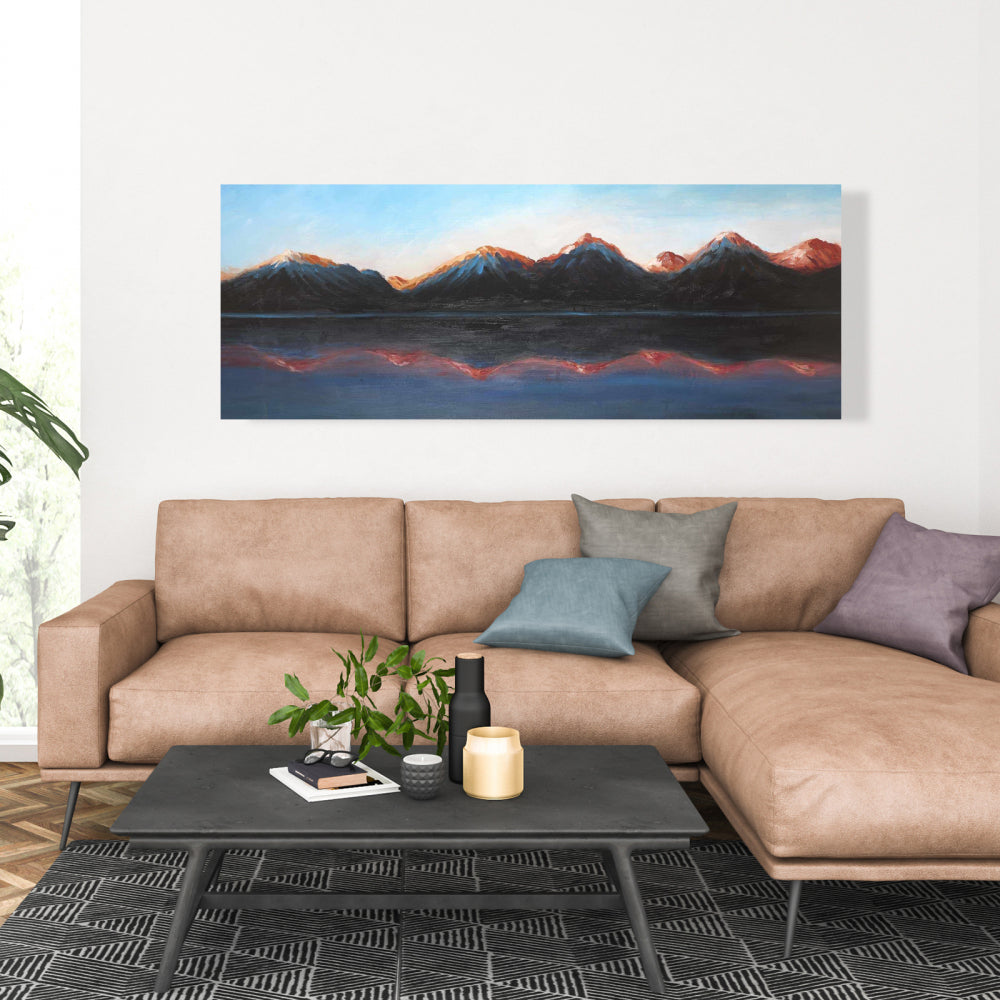 Mountains Landscape Canvas - Modern Bedroom Wall Art Decor