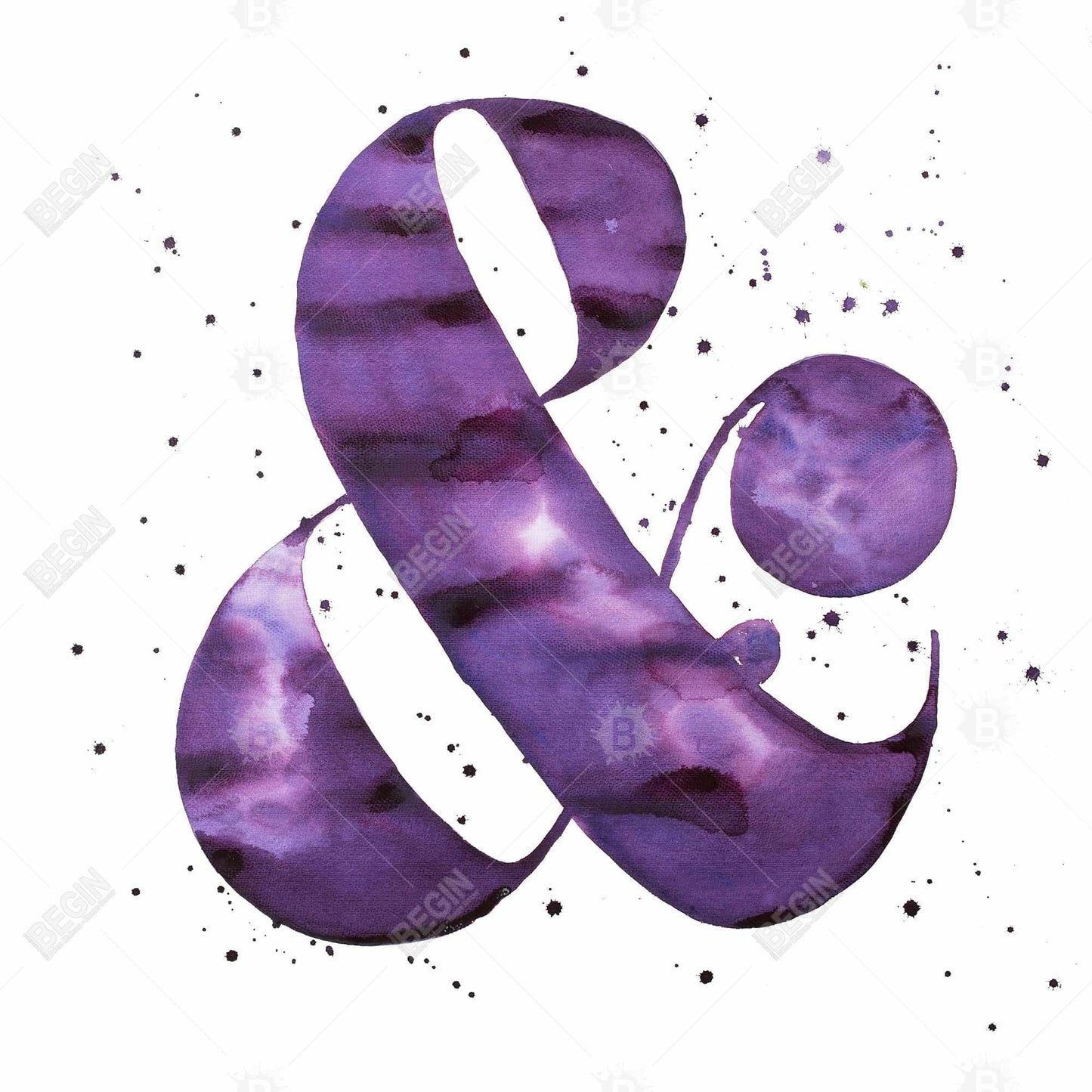 Ampersand Purple Canvas - Modern Home Decor & Wall Art