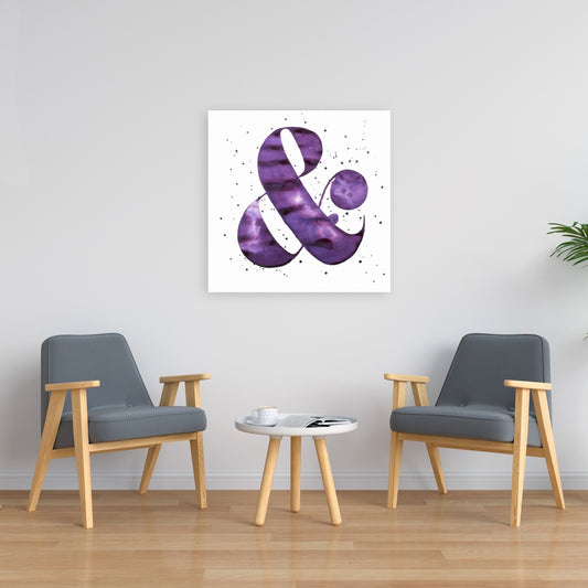 Toile violette « Ampersand » : décoration intérieure et murale modernes