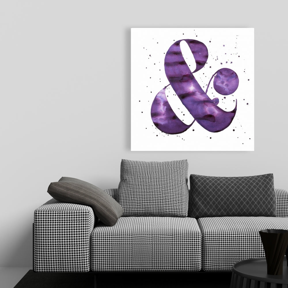Ampersand Purple Canvas - Modern Home Decor & Wall Art