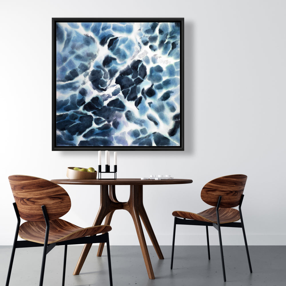 Toile Vagues orageuses - Décoration de chambre marine côtière