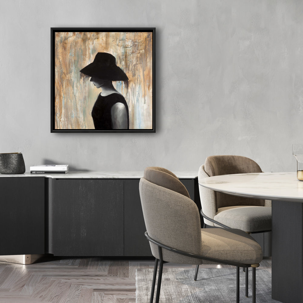 Toile « Grand chapeau » d'Audrey Hepburn | Décoration de chambre contemporaine