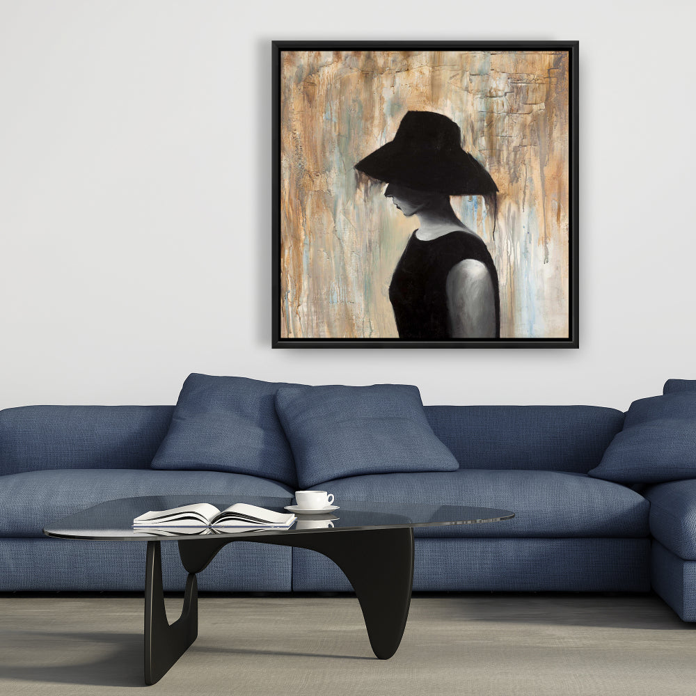 Toile « Grand chapeau » d'Audrey Hepburn | Décoration de chambre contemporaine