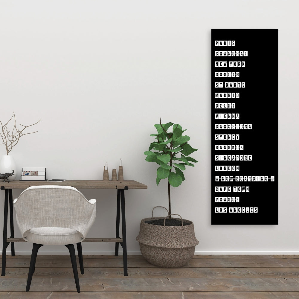 Industrial Cities Bedroom Canvas - Table of Big Cities Decor
