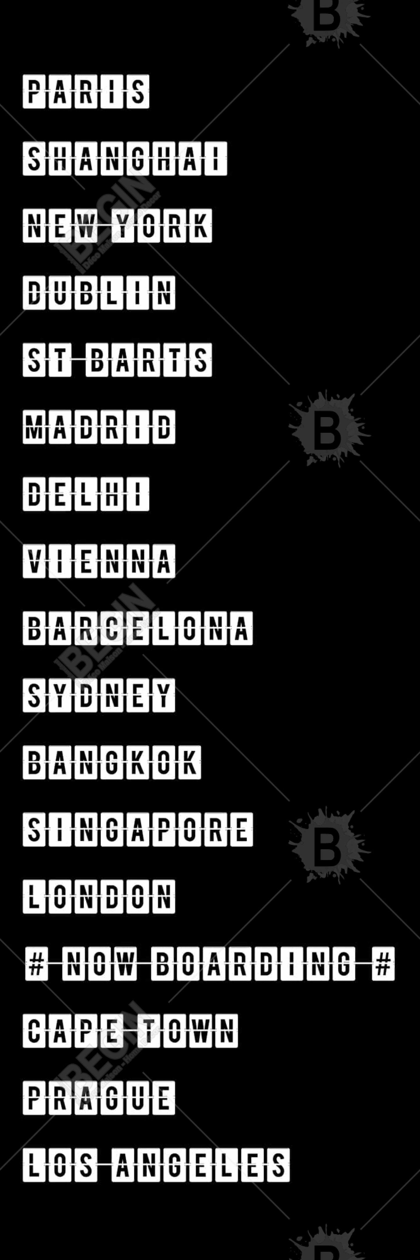Industrial Cities Bedroom Canvas - Table of Big Cities Decor