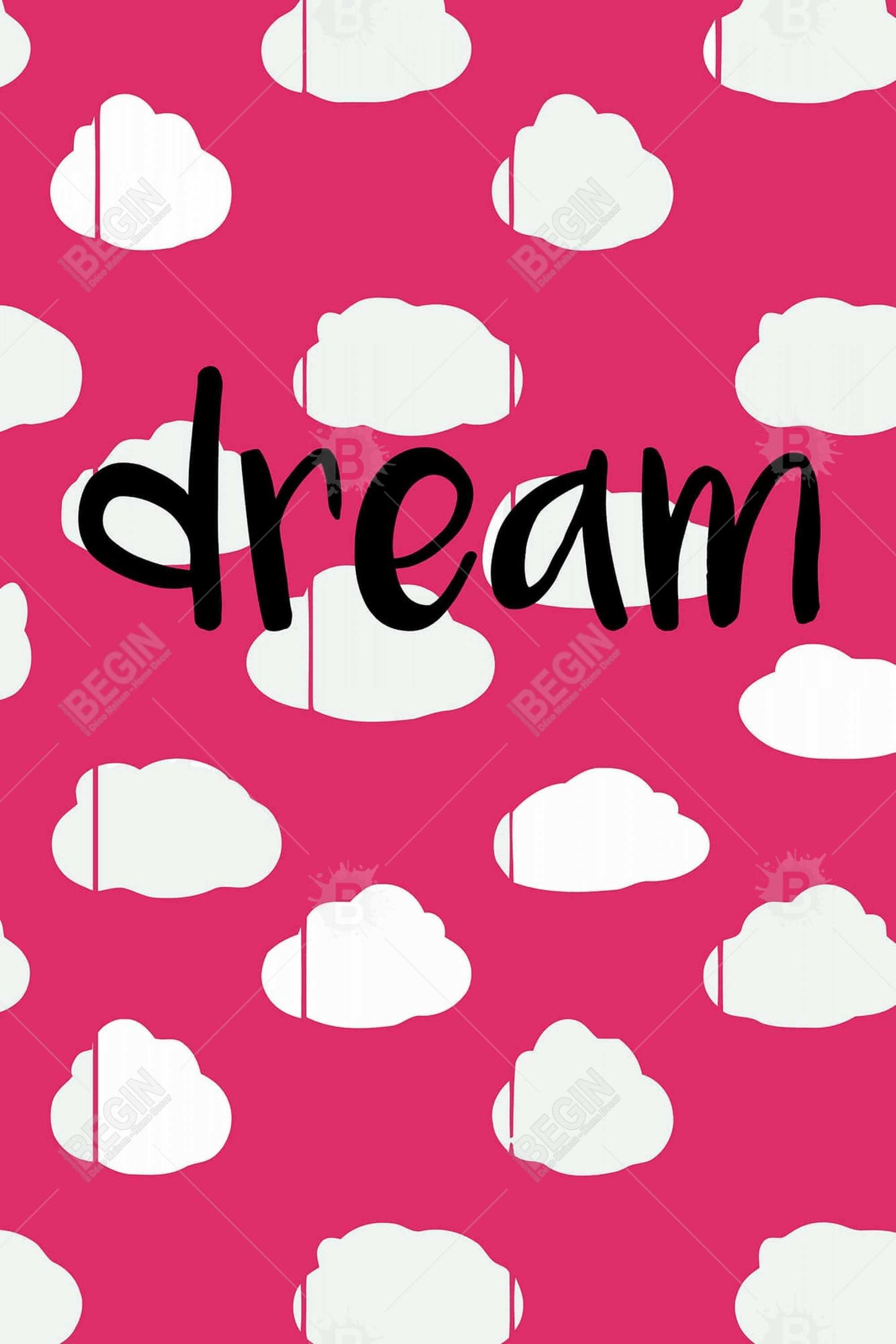 Toile encadrée « Rêve » | Citations motivantes pour la décoration de la chambre