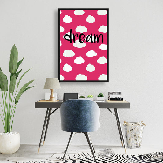 Toile encadrée « Rêve » | Citations motivantes pour la décoration de la chambre