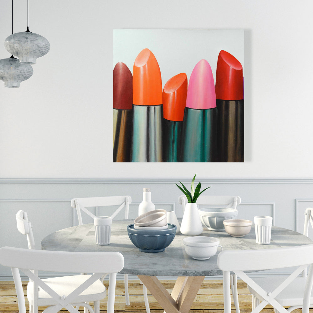 Lipstick Collection Pink Canvas | Contemporary Bedroom Decor