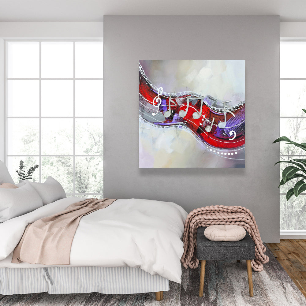 Symphony Bedroom Canvas - Contemporary Musical Home Decor