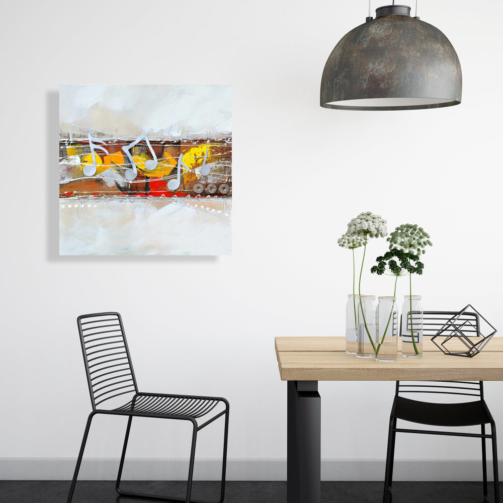 Harmony Gray Canvas - Contemporary Bedroom Decor Wall Art