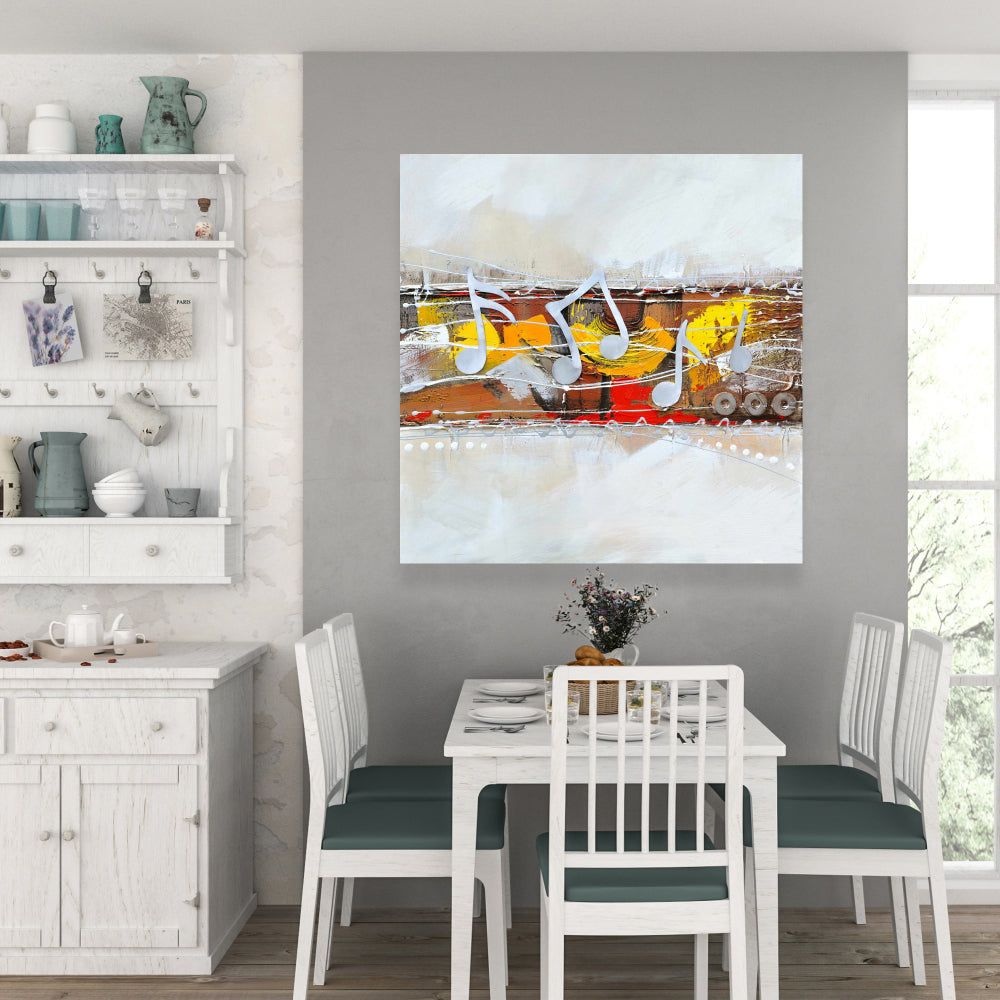 Harmony Gray Canvas - Contemporary Bedroom Decor Wall Art