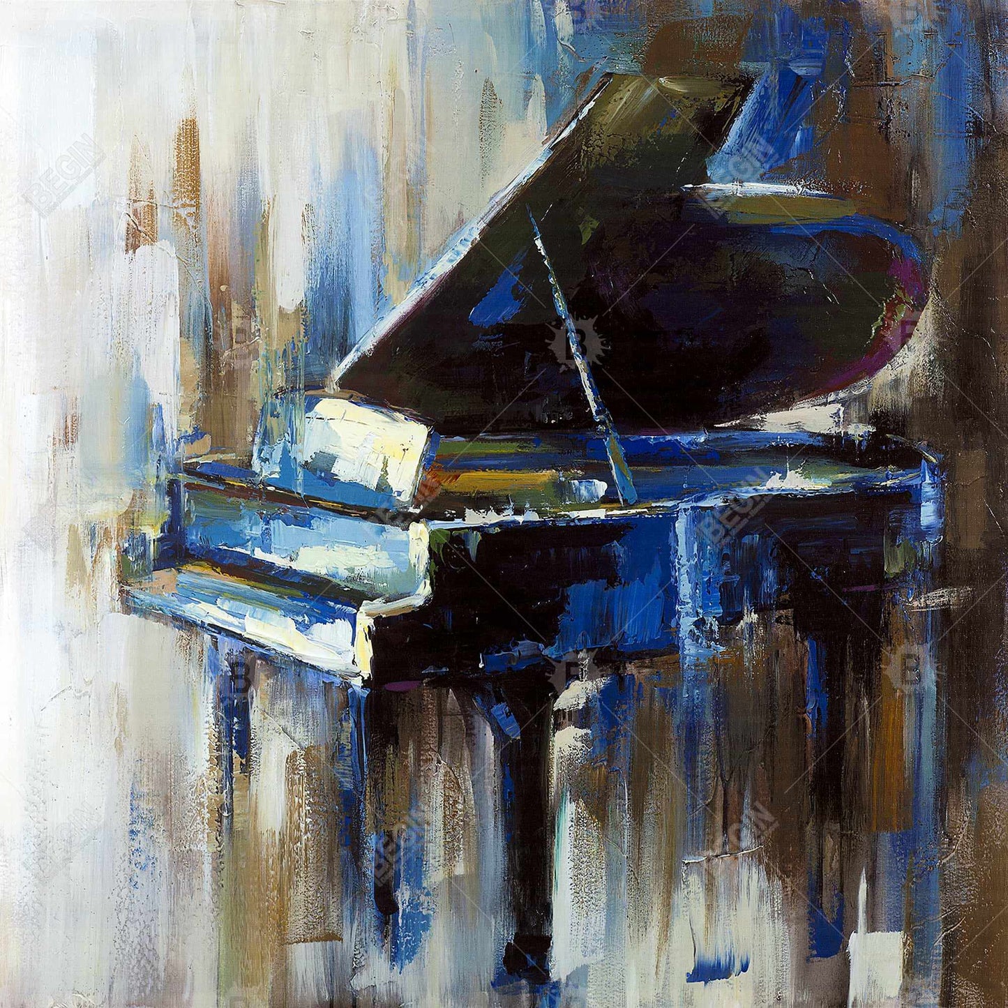 Industrial Instrument Canvas - Abstract Grand Piano Home Decor
