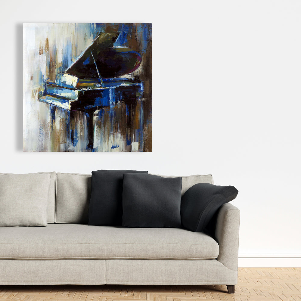 Industrial Instrument Canvas - Abstract Grand Piano Home Decor