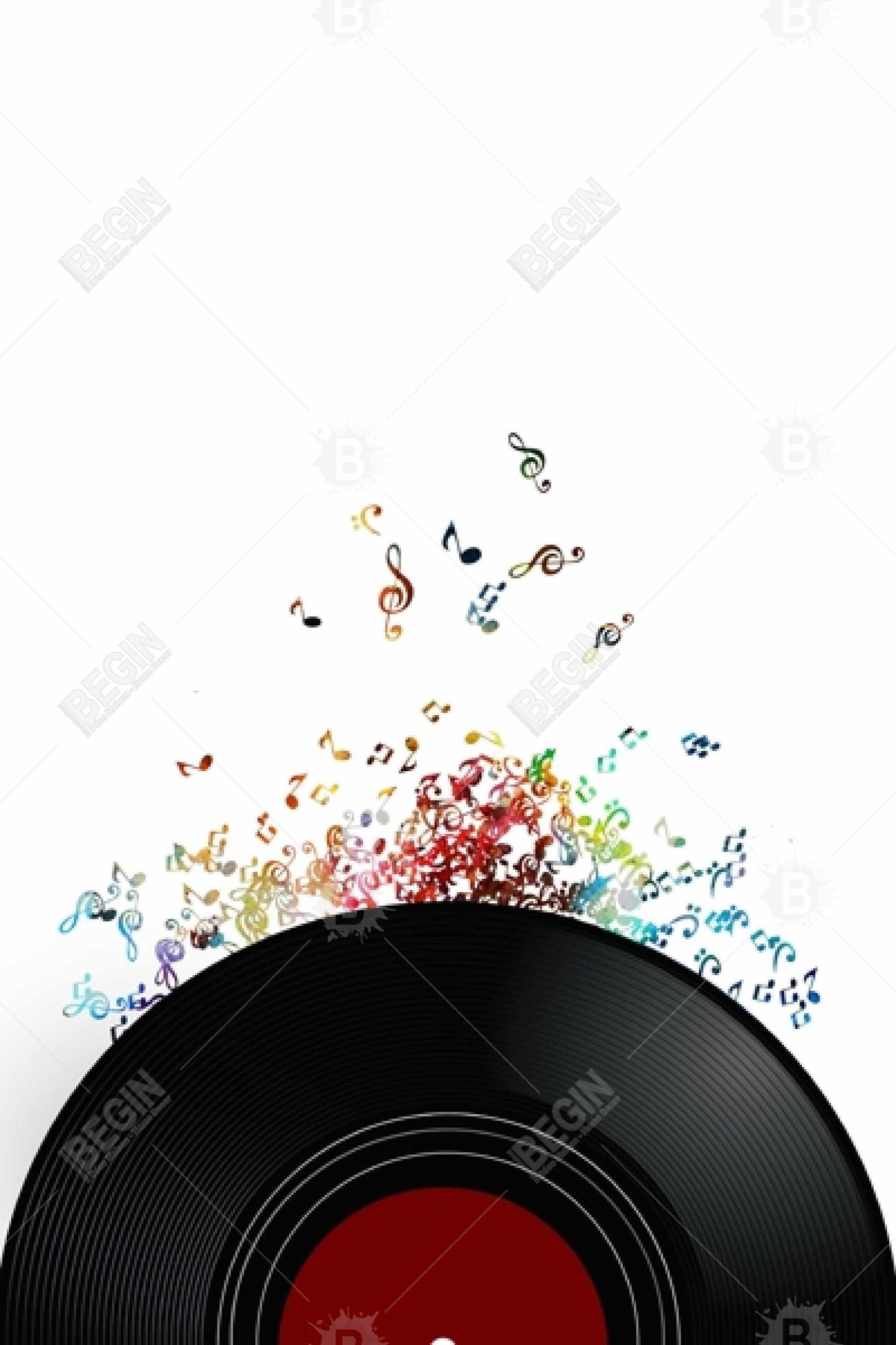 Vinyl Record Notes - Black Magnetic Canvas for Home Decor