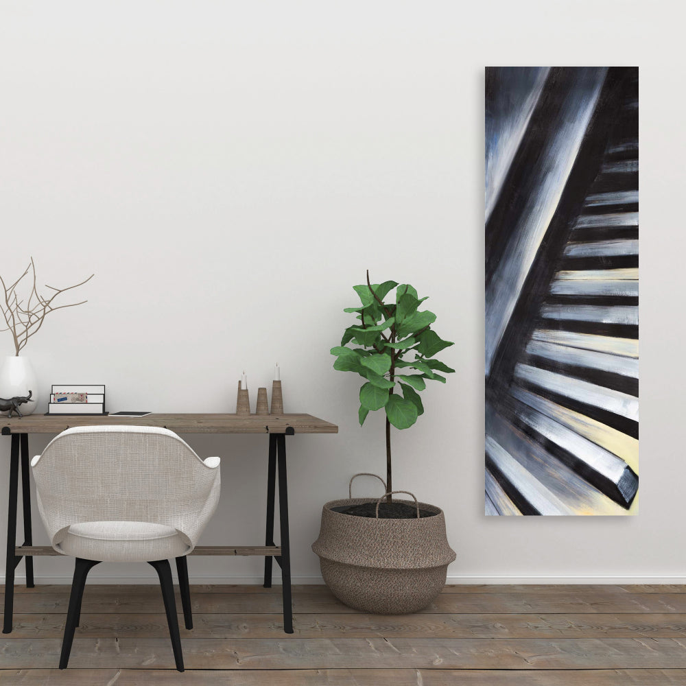 Piano Keys Canvas | Musical Instrument Bedroom Wall Art Decor