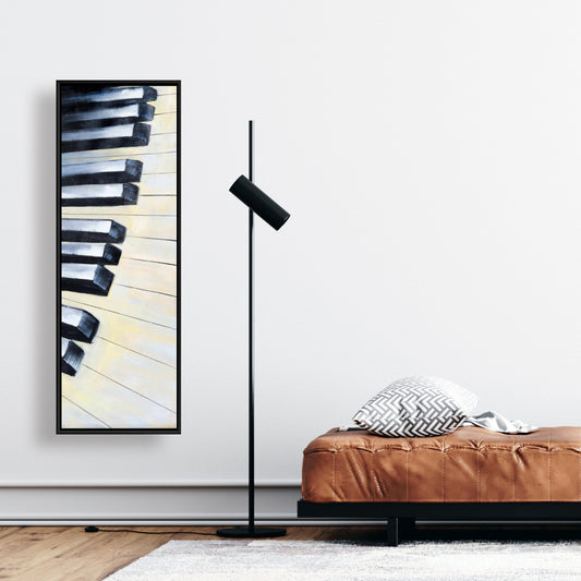 Piano Closeup Modern Framed Canvas - Stylish Home Decor