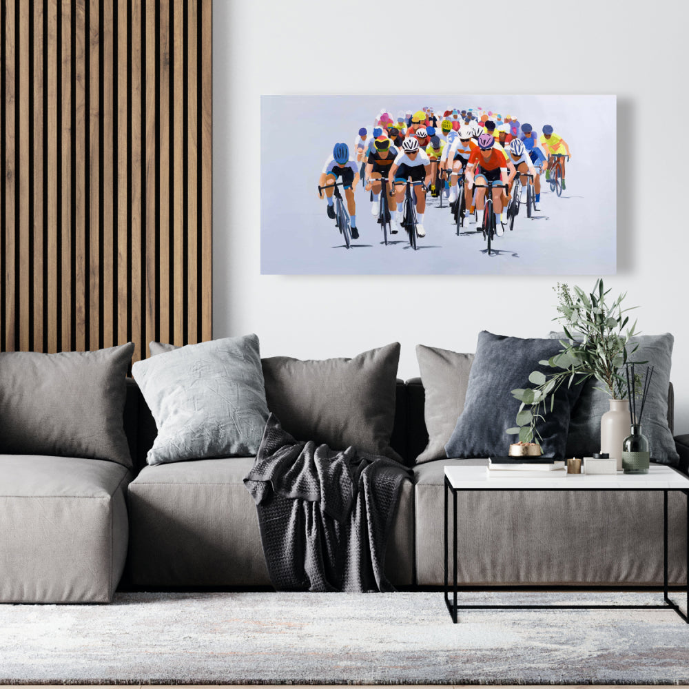 Cycling Competition Blue Canvas | Home Decor Hobbies Art