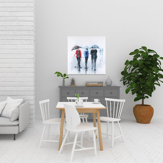 Blue Contemporary Canvas - Spring Shower | Home Decor Art