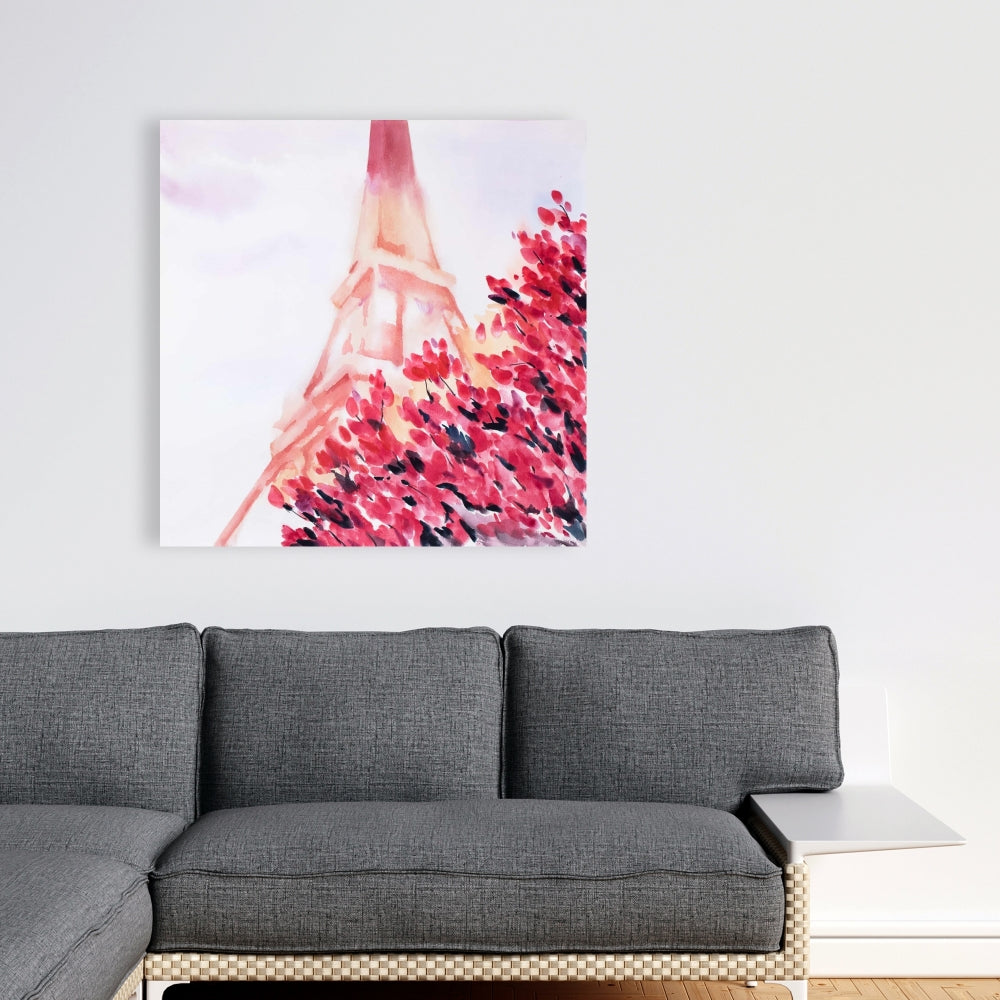Pink Eiffel Tower Bedroom Canvas - Chic Home Decor Wall Art