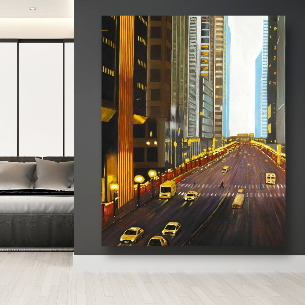 Scenic New York City 9th Street Blue Canvas | Home Decor