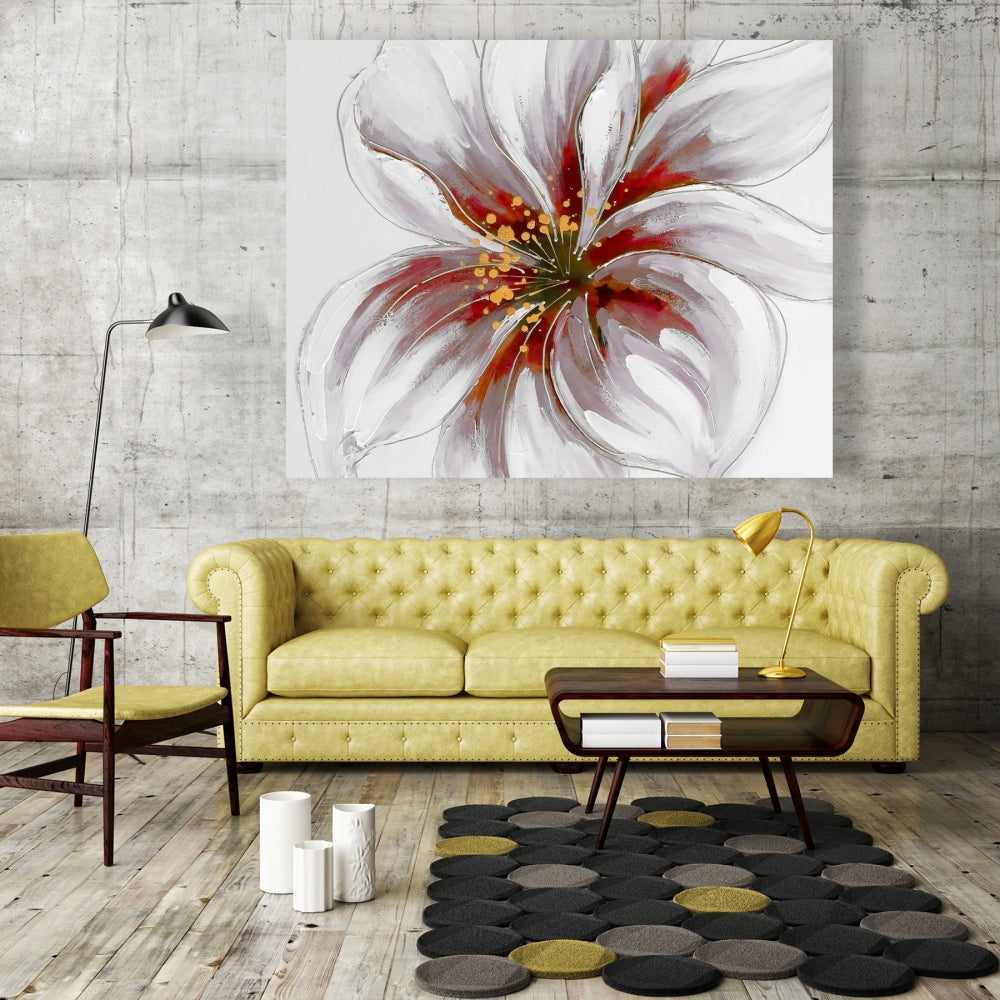 Resplendent Pink Orchid | Botanical Red Canvas Home Decor