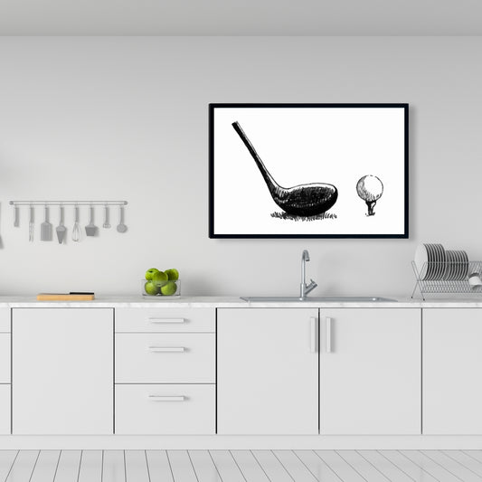 Toile encadrée « Club de golf » | Décoration sportive pour homme