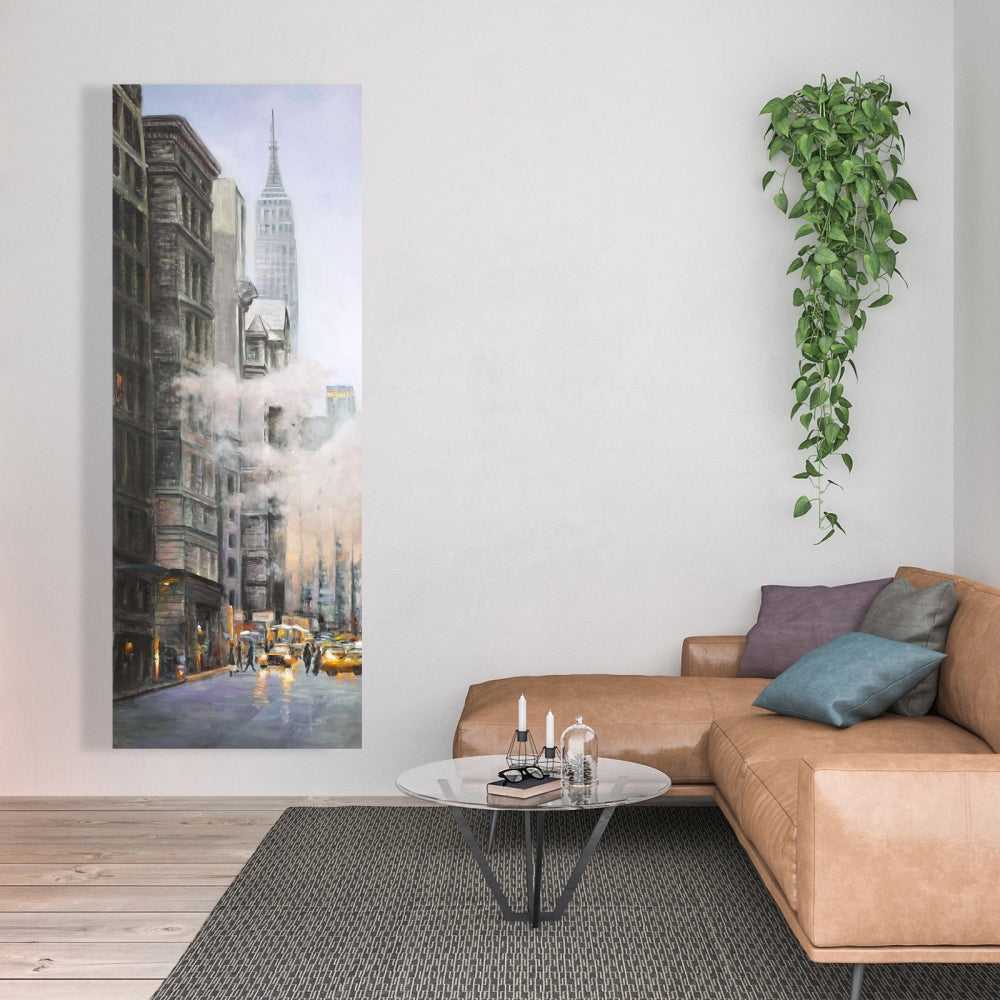 Morning in New York City Canvas | Bedroom Blue Decor