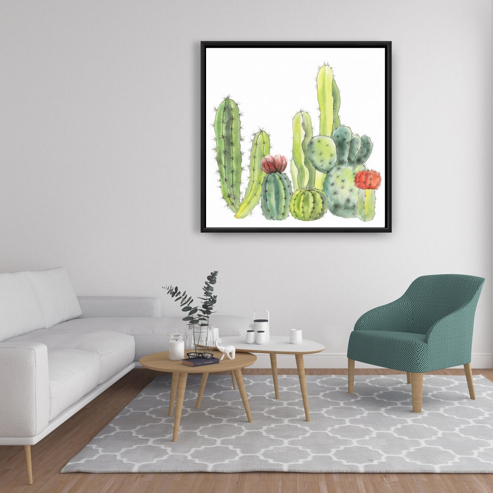 Toile encadrée Petit Cactus | Décoration florale et botanique pour la maison