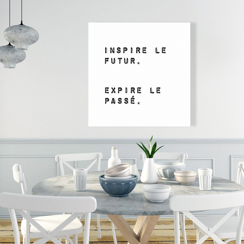 Minimalist Office Canvas - Inspire the Future, Expire the Past