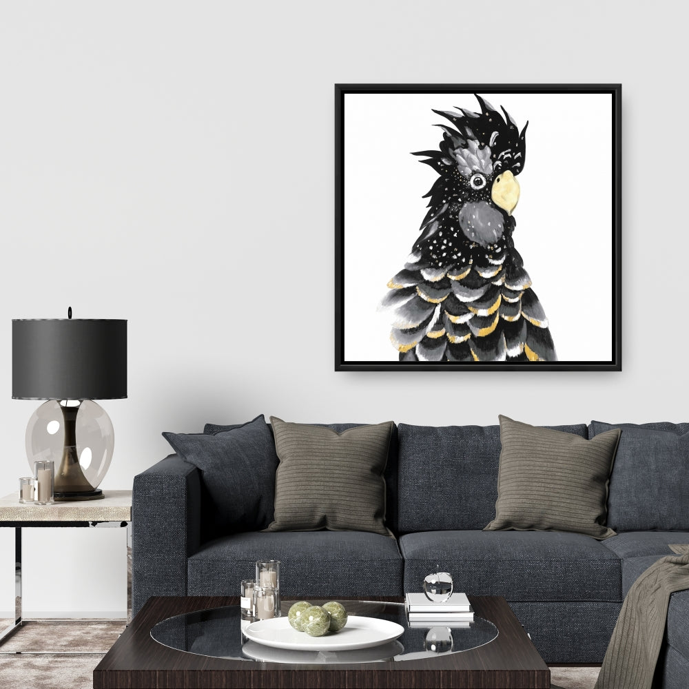 Red-tailed Cockatoo Parrot Canvas | Exotic Bird Home Decor