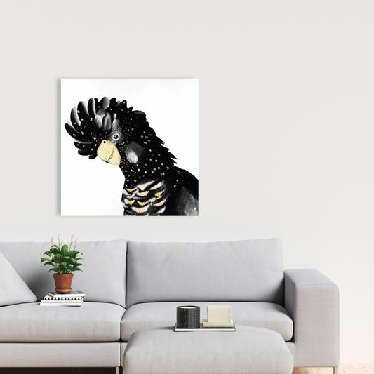 Cockatoo Parrot Exotic Canvas - White Feathers Home Decor